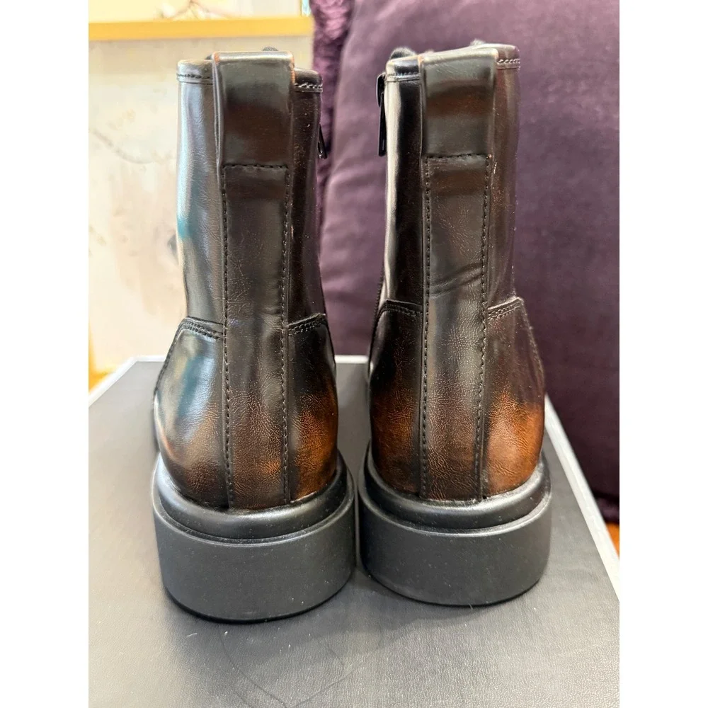 Madden Girl Palooma Black Brown Burnished Combat Boots Womens 8M Whimsygoth - Picture 5 of 9